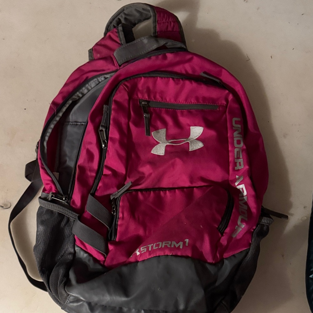 Under Armour Pink and Gray Backpack